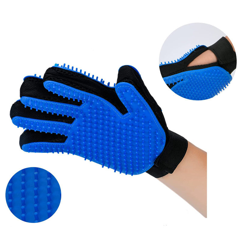 Silicone Pet Grooming Glove for Dogs & Cats - Hair Remover