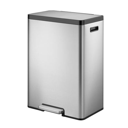 Ecocasa II Recycling Bin 20L+20L in Brushed Steel